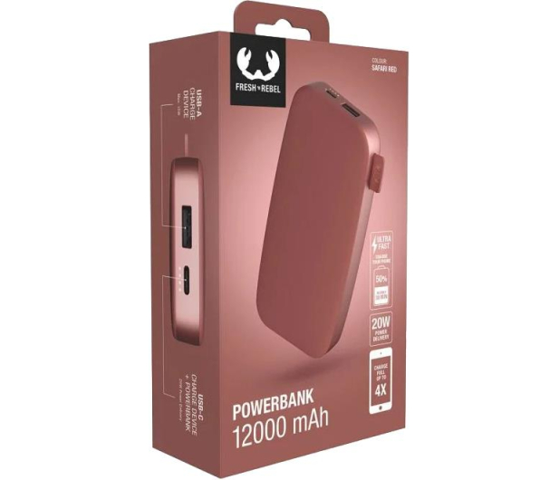 Fresh N Rebel Power Bank 12000 mAh PD Safari Red - 1103371 - zdjęcie 4